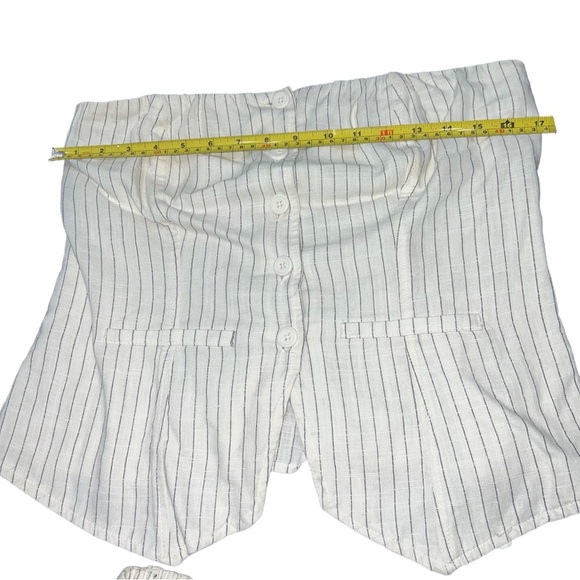 Wild Fable 2-Piece Cream Striped Wide-Leg Pants (S) & Top (M) Linen Blend - Picture 4 of 11